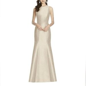 ALFRED SUNG Cream Maxi Dress